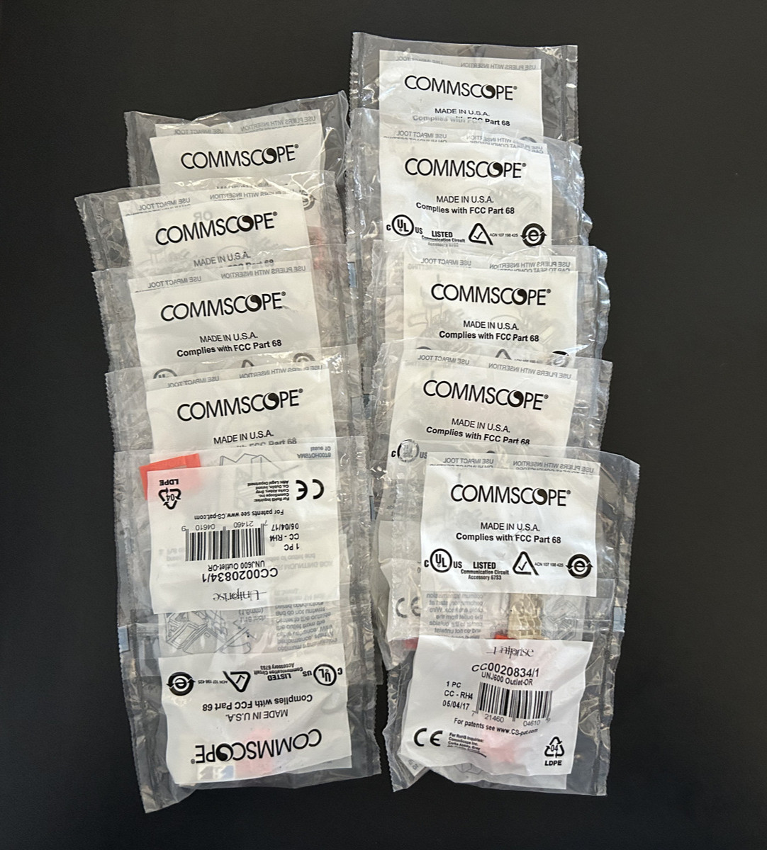 Lot of 10 Commscope CC0020834/1 UNJ600 Outlet-OR