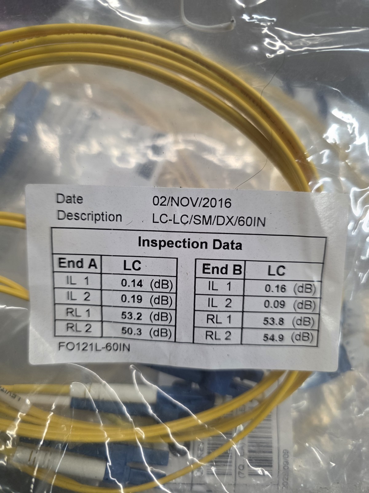 Lot Of 55 LC-LC Patch Cord Cables New Different Size And Length SX DX