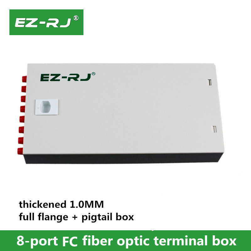 8-port FC fiber optic terminal box thickened 1.0MM full flange + pigtail box