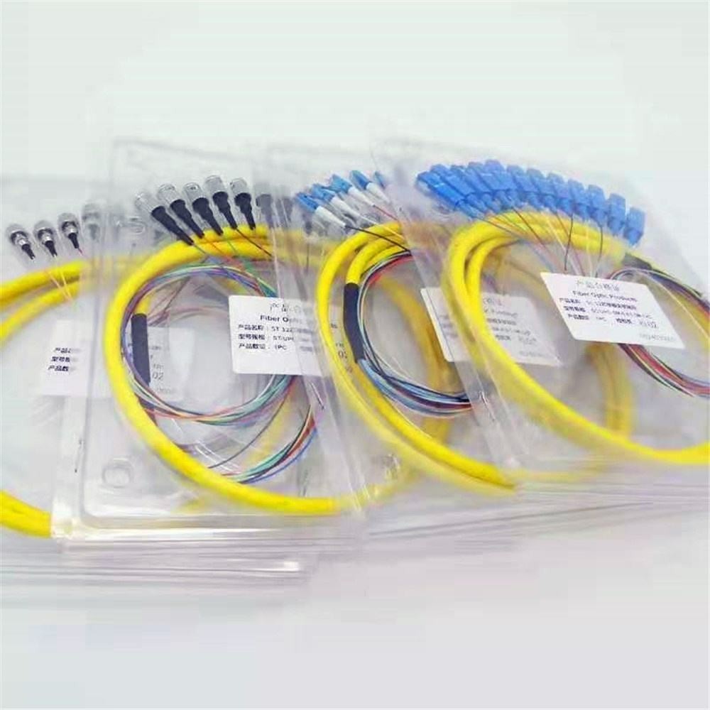 12 Strand 9/125 Fiber Optic Pigtail 1.5m FC/LC/SC/STUPC APC SM MM fiber pigtails