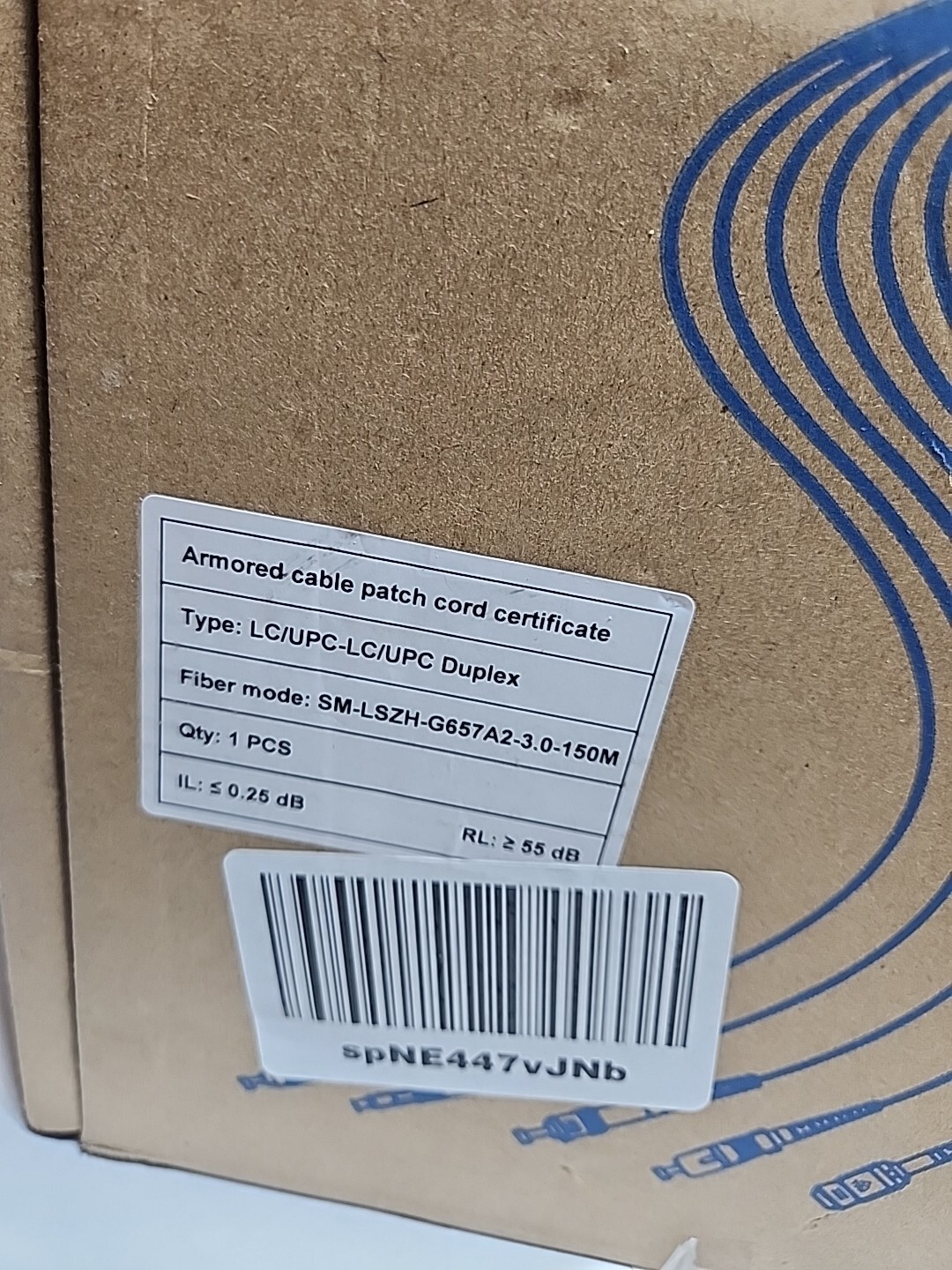 Yutianhome Armored Cable Patch Cord LC/UPC-LC/UPC SM-LSZH-G657A2-3.0-150M Black
