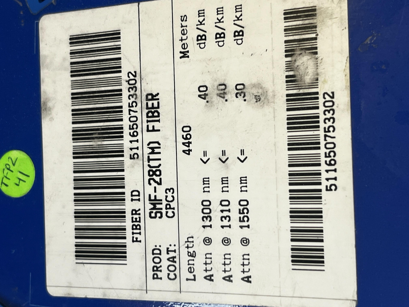 5CC Corning Single Mode fiber SMF-28 (TM) 4460 METERS 1300nm 1310nm 1550nm