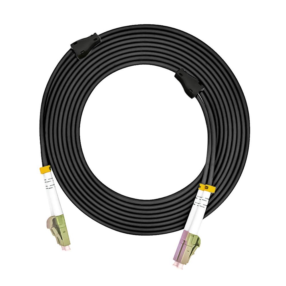 Jeirdus 50M Lc To Lc 10G Om3 Outdoor Armored Duplex 50/125 Fiber Optic Cable