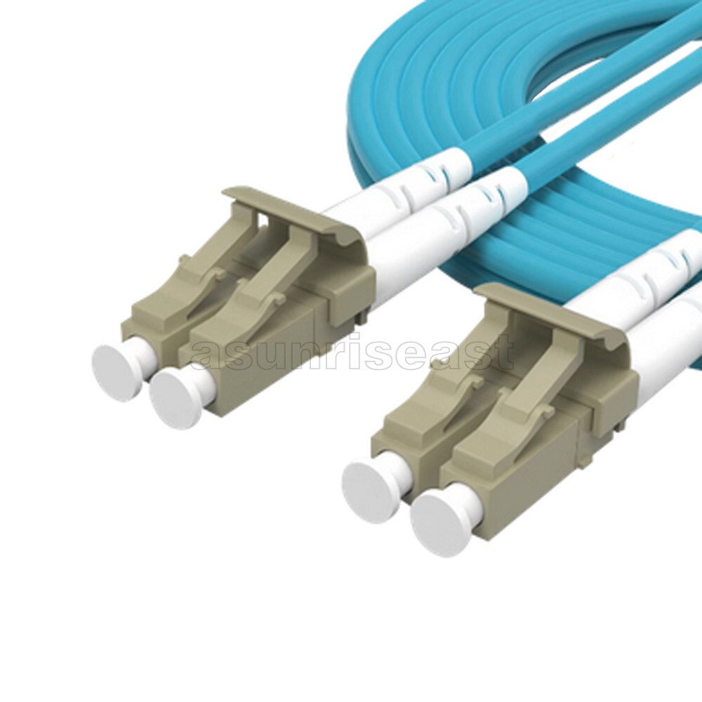 LC to LC 100Gbps OM4 Multimode Duplex Fiber Optic Patch Cord Jumper 1-40m lot