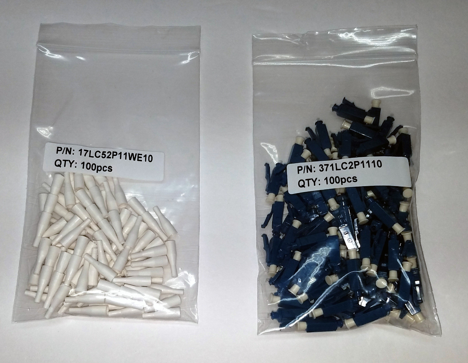 LC/UPC Epoxy & Polish Connector, Blue, 900um Short Boot, Pre-Radiused (100 pack)