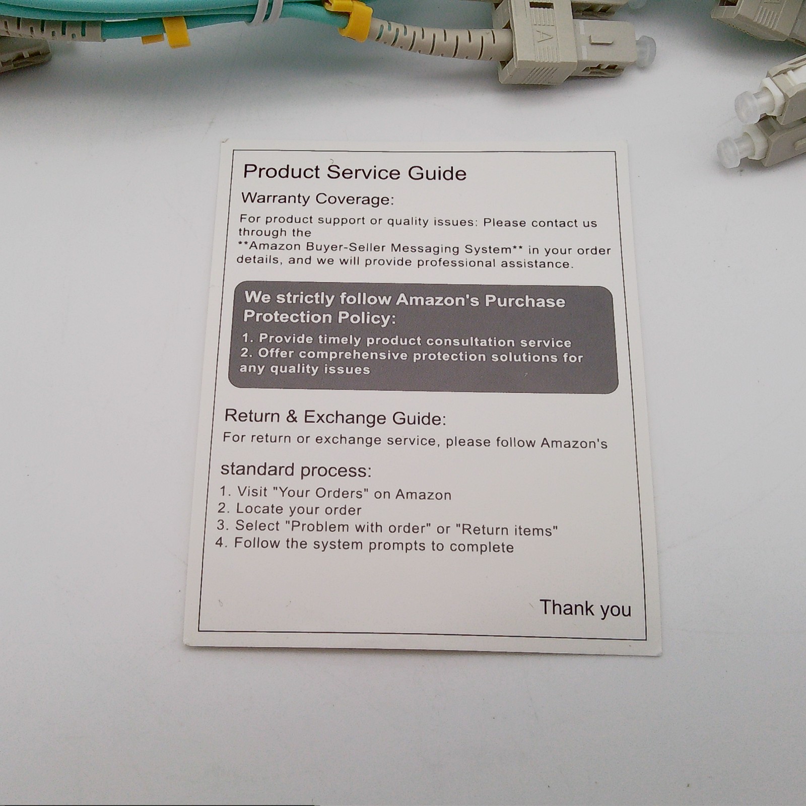 5 Pack 1M OM3 LC to LC Fiber Patch Cable 10/40Gb Duplex 50/125um Multimode