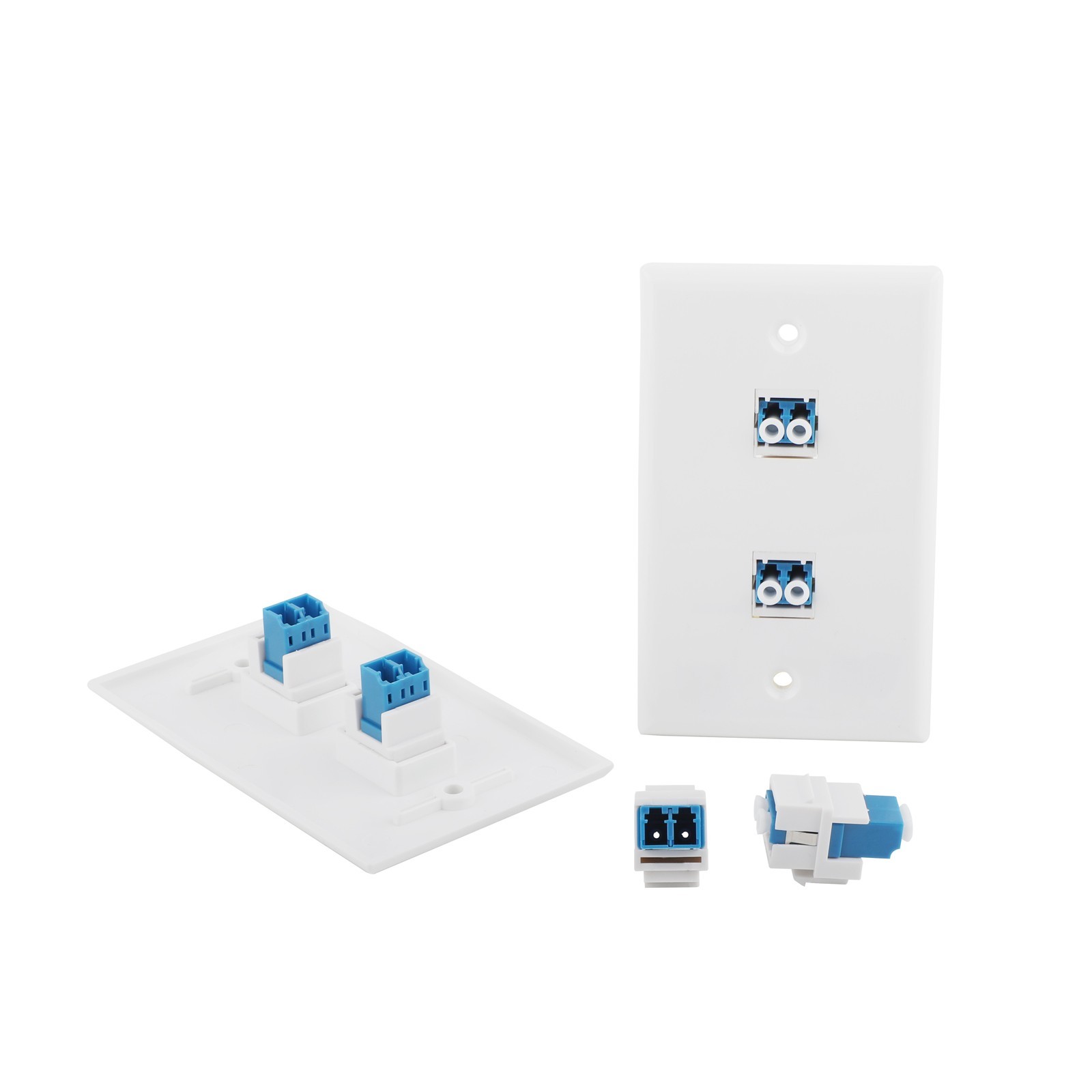2/5/10Pcs Keystone Jack Fiber Optical Insert Coupler Single-mode/Multimode