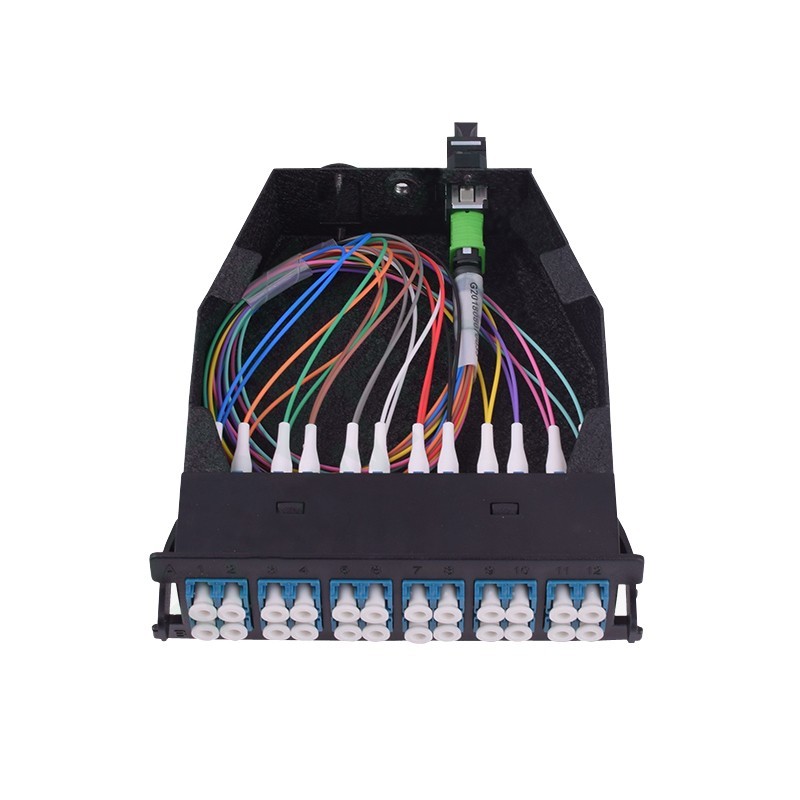 MTP APC-24 to 12x LC UPC Duplex Type A 24 Fibers OS2 SingleMode MTP/MPO Cassette