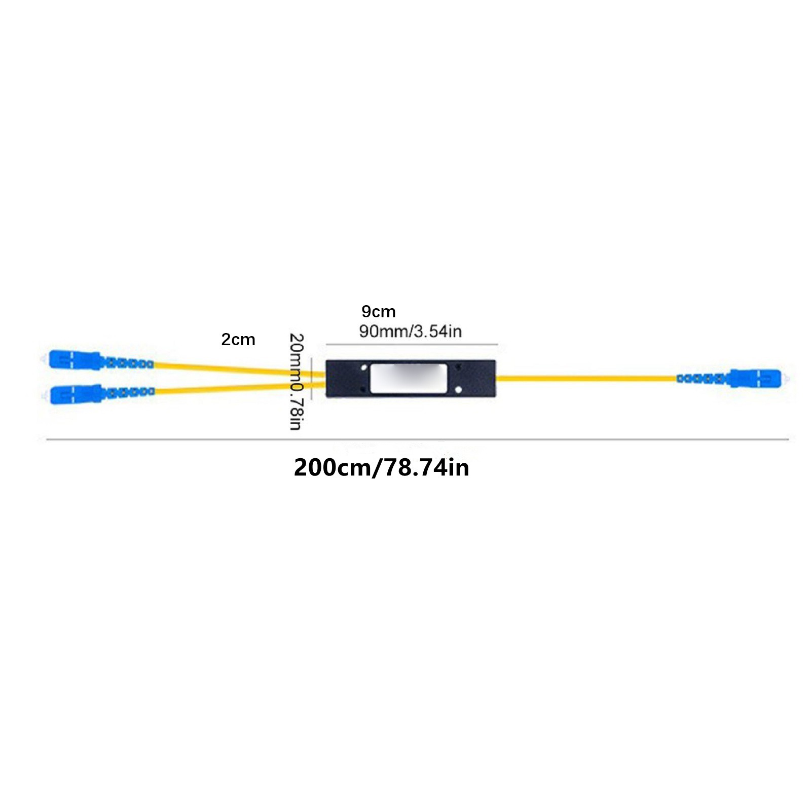 1X2 1 To 2 Fiber Optical Splitter Coupler Cable SC UPC FBT Signalmode Coupling