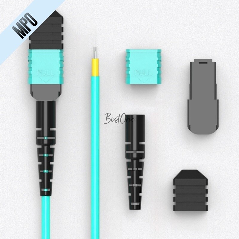 50M MPO to MPO Female OM3 Type B 8 Core 12 Core Optical Fiber Patch Cord Jumper