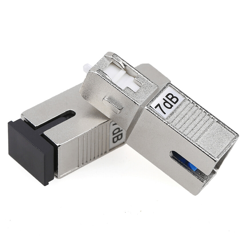 2PCS SC FC UPC APC fixed Fiber Optical attenuation adapter SM attenuation 1-30dB