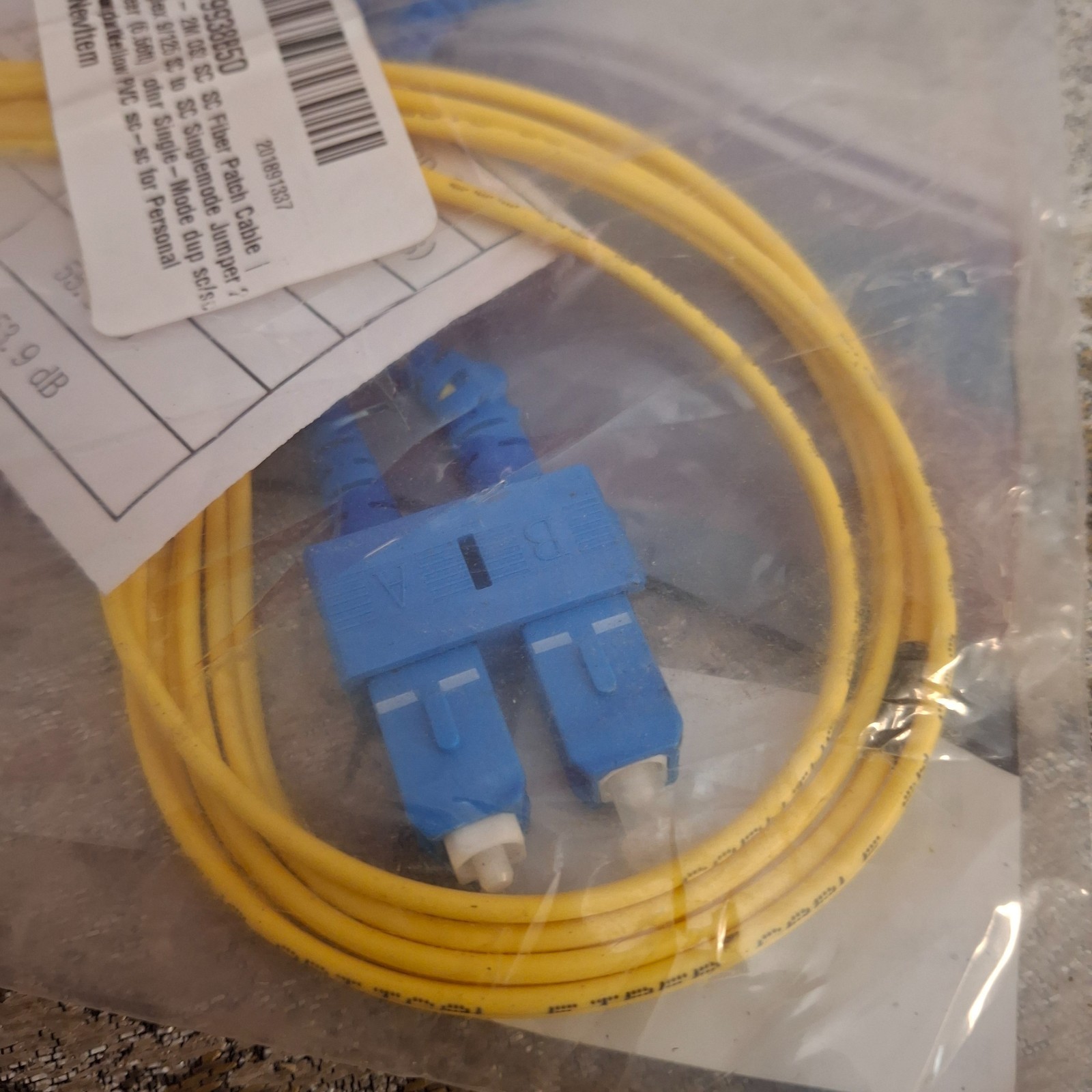 FCD Fiber Optic Patch Cable 2M OS2 SC to SC Duplex 9/125 SingleMode Jumper