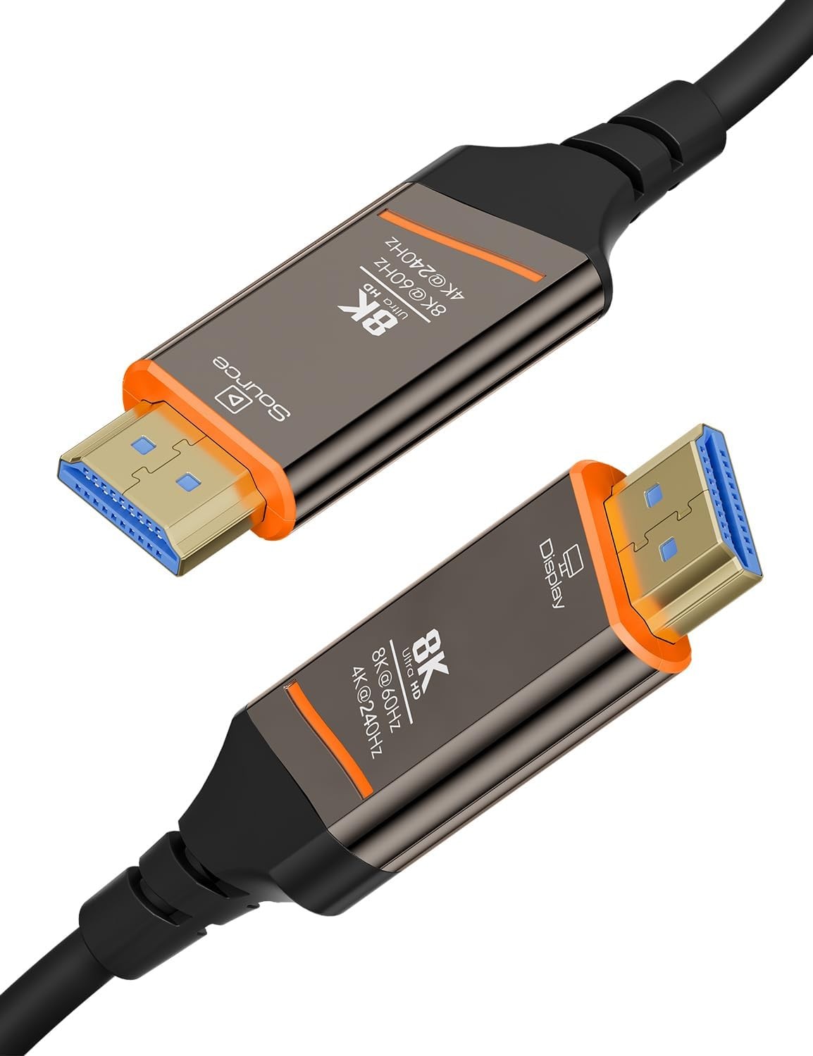 50 Ft 8K Fiber Optic HDMI Cable 2.1 High Speed 48Gbps