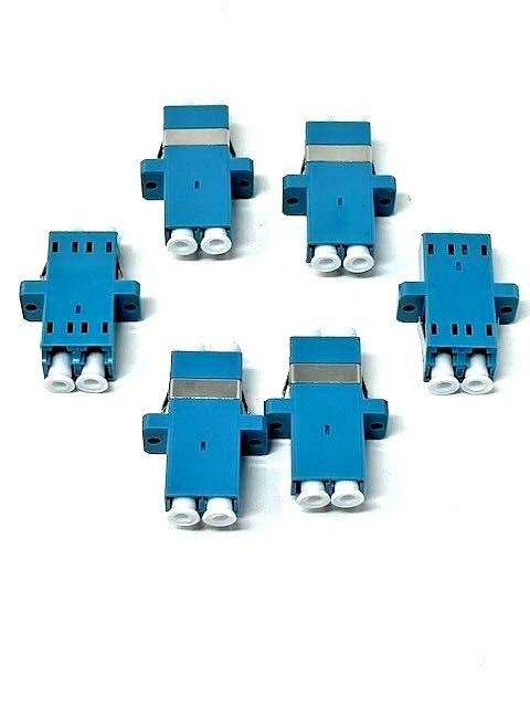 6-pk Duplex LC to LC Female Coupler Fiber Optic Adapter Single Mode Multimode