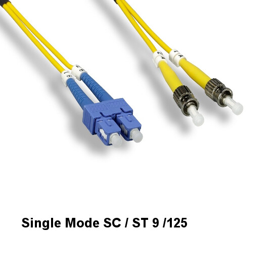 10m SC/ST Duplex 9/125 Single Mode Fiber Optic Patch Cable OFNR Gigabit Ethernet