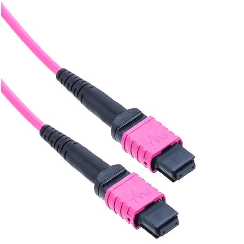MPO to MPO Female Fiber Optic Patch Cord OM4 LSZH Cable 8 / 12 Core Type B lot