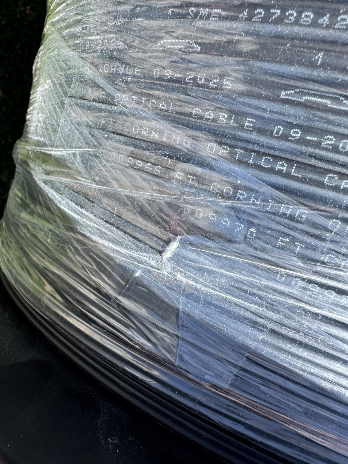 Corning Fiber Optic Cable Spool, Underground, Toning Conductor, 5000 ft
