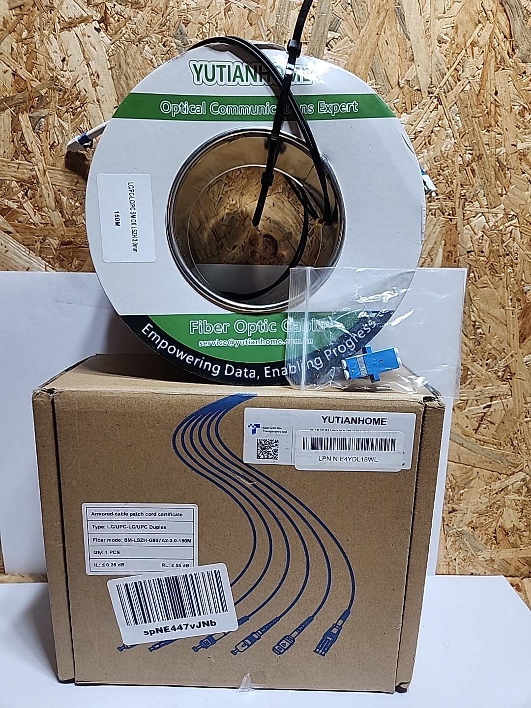 Yutianhome Armored Cable Patch Cord LC/UPC-LC/UPC SM-LSZH-G657A2-3.0-150M Black