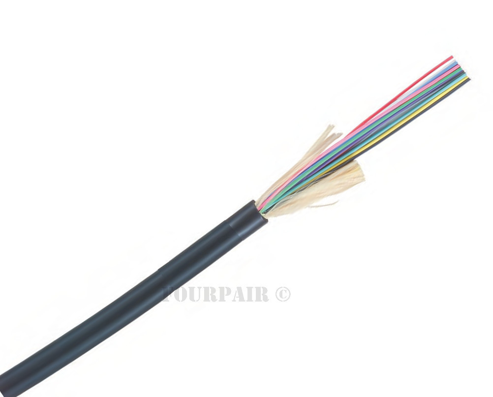 Indoor/Outdoor 6-Strand Multimode Tight Buffered 62.5 Fiber Optic Cable – 1000FT