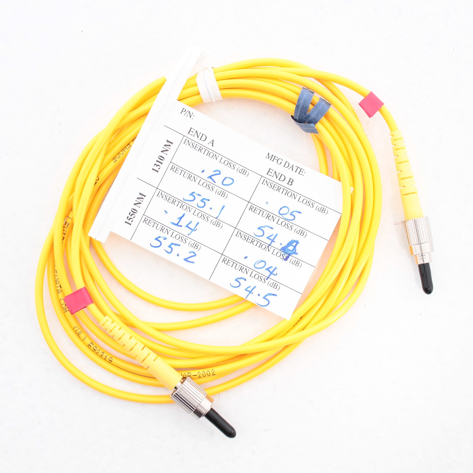 Leviton PCSFC-S03 3M Fiber Optic Singlemode Simplex Patch Cable Cord FC FC PC SM