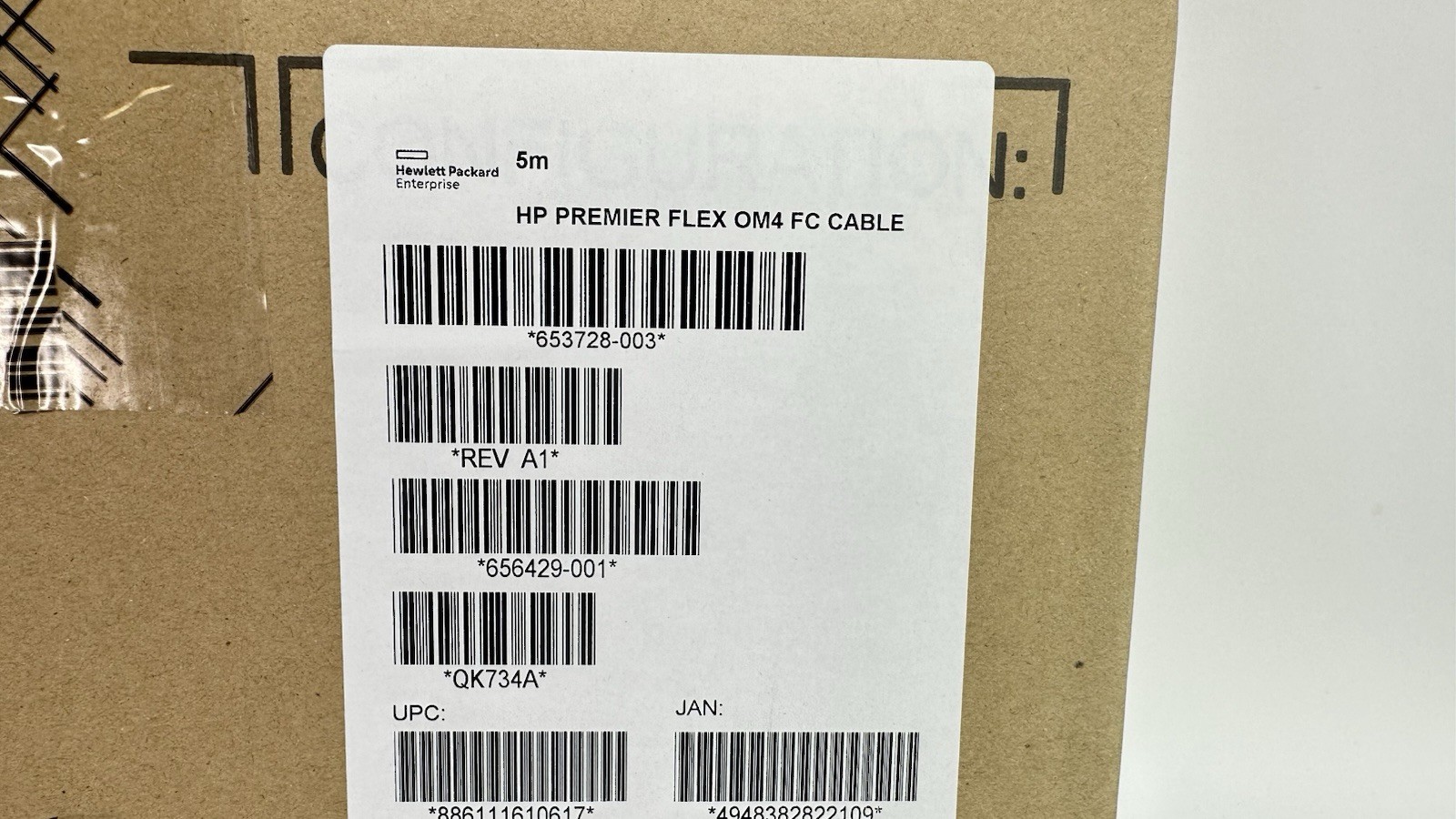 HPE QK734A HP Premier Flex LC/LC OM4 FC 15Ft 5M Cable 656429-001 653728-003 MM