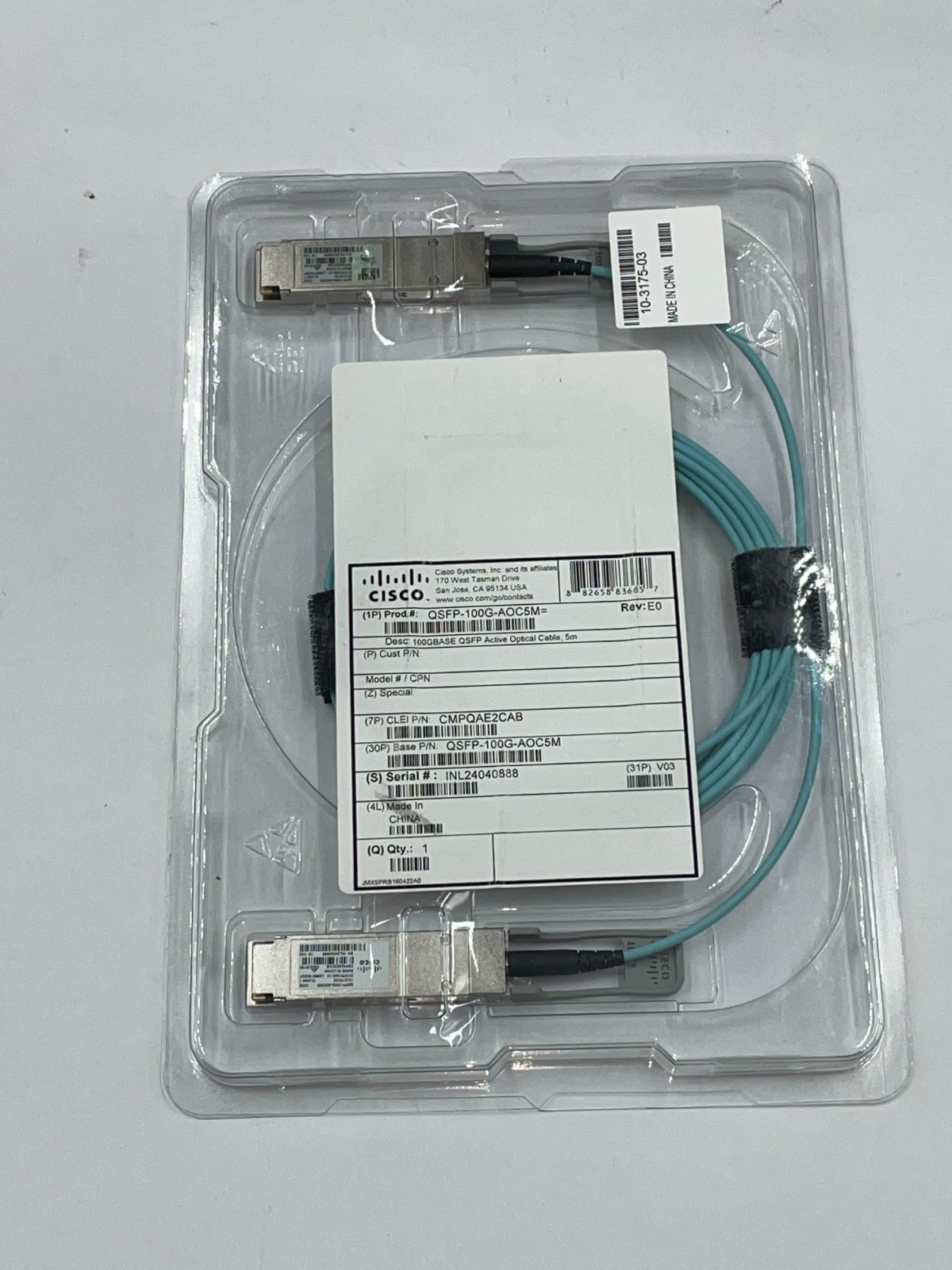 Cisco original QSFP-100G-AOC5M Active Optical Cable 5 meter