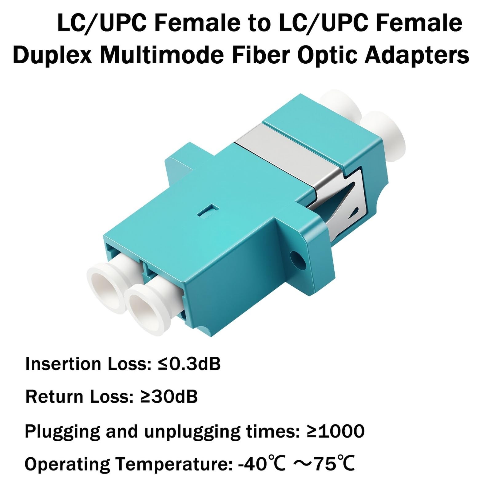 FiberPrime-LC to LC Fiber Optic Adapter, Multimode Convertor, 5Pack | Singlem…