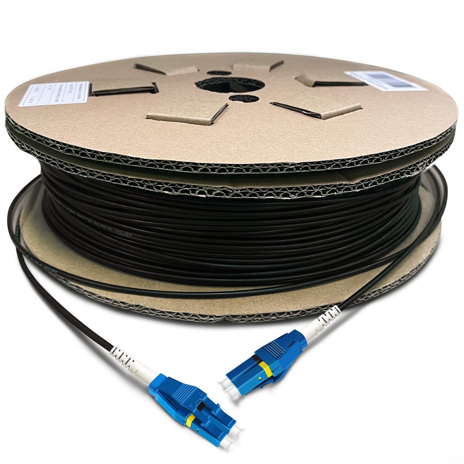 100 Meters Uniboot LC to LC Outdoor Armored Fiber Patch Cable, Low Friction S…