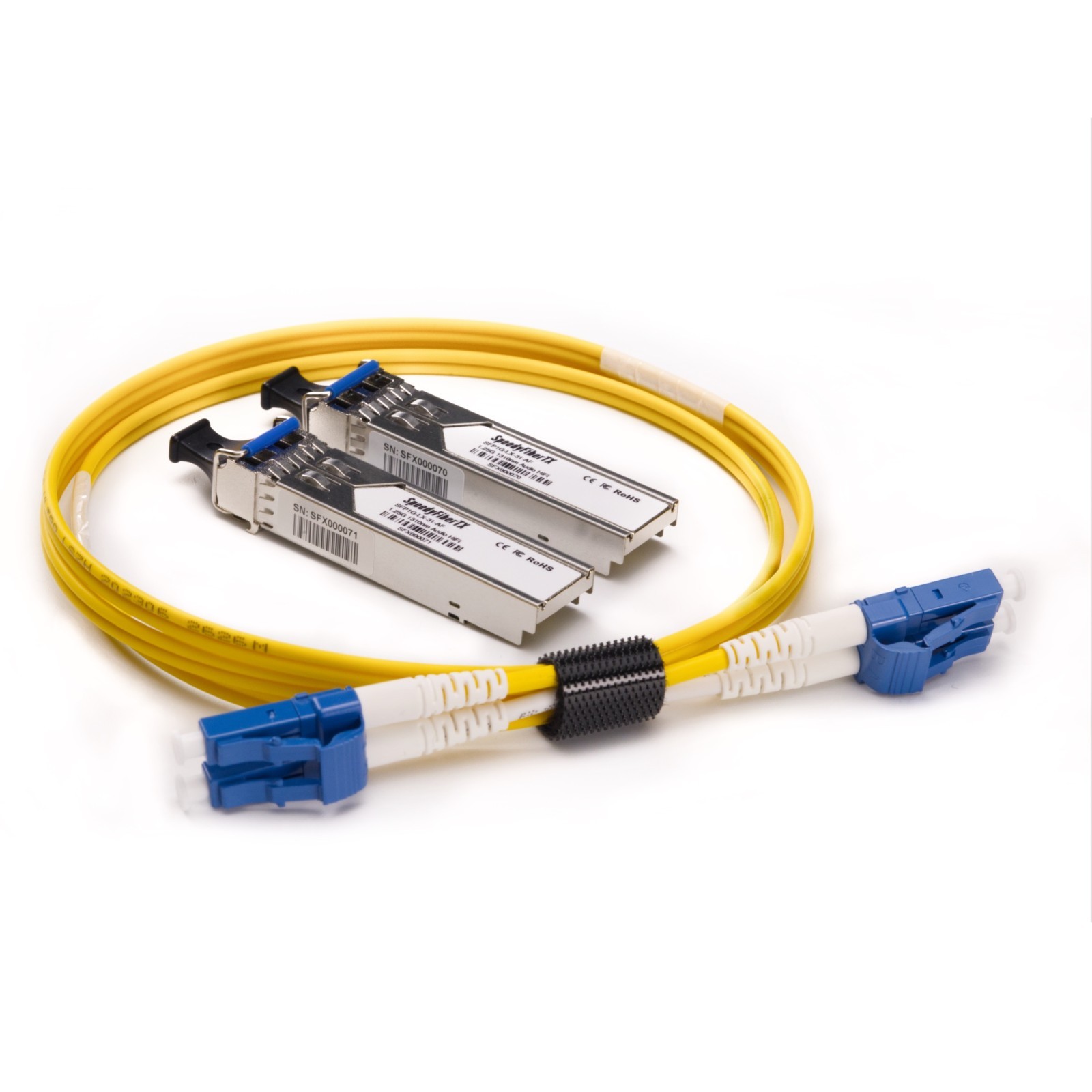 Audio-Optimized SFP Kit | 2× 1310nm LC SMF Modules w/ Corning 0.1dB 2M Cable