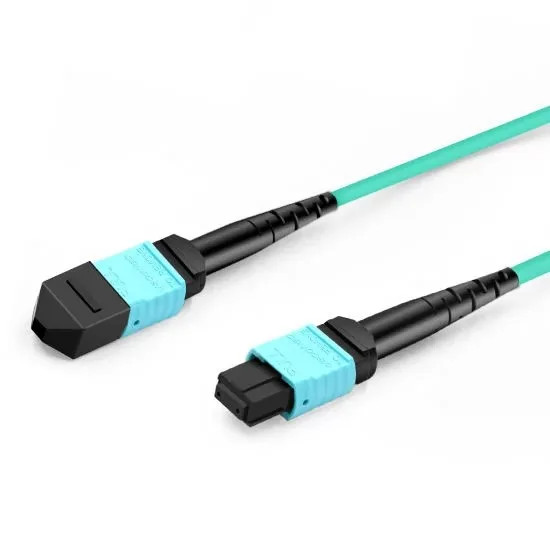 12 Fibers Female to Female Elite MPO LSZH 2.0mm Cable Polarity B Plenum OM3