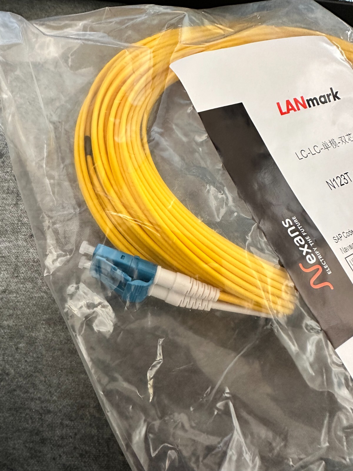 3-42m LC to LC Duplex Single Mode 9/125 Fiber Optic Optical Patch Cable