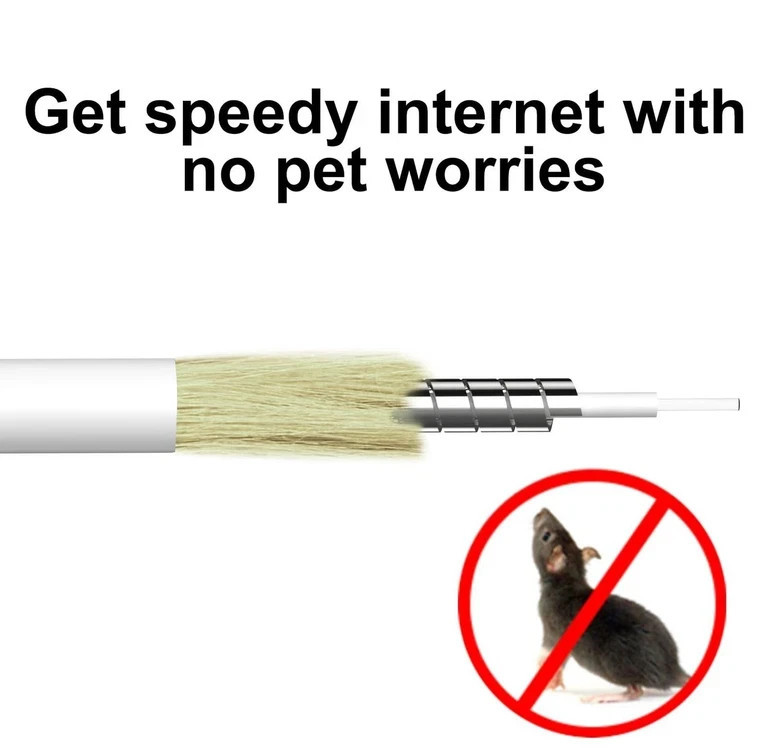 VANDESAIL Armored White Fiber Optic Cable 5M(16ft) , SC/APC to SC/APC LSZH