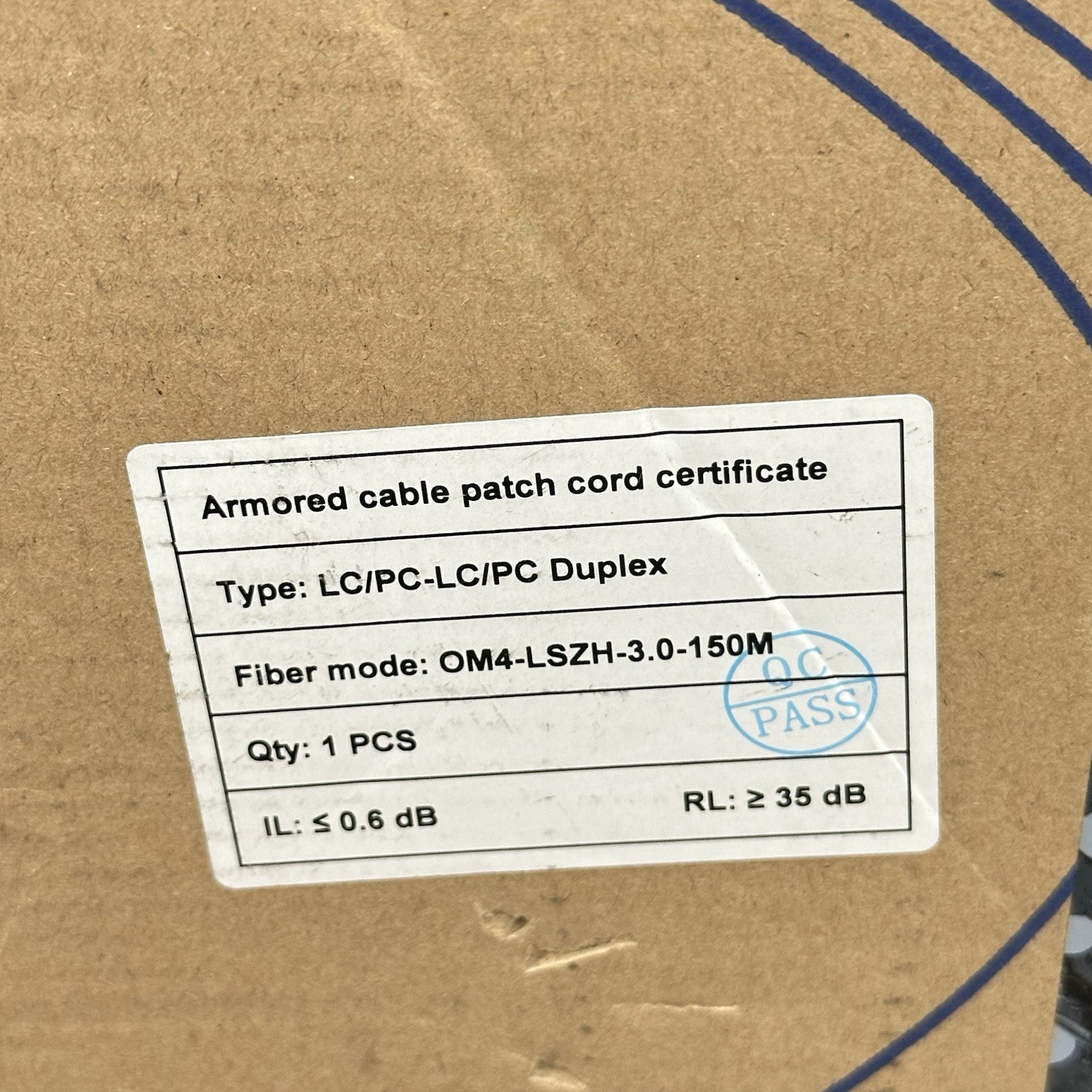 Yutianhome 150M Fiber Optic Cable LC/PC-LC/PC OM4 DX LSZH 3.0MM NEW