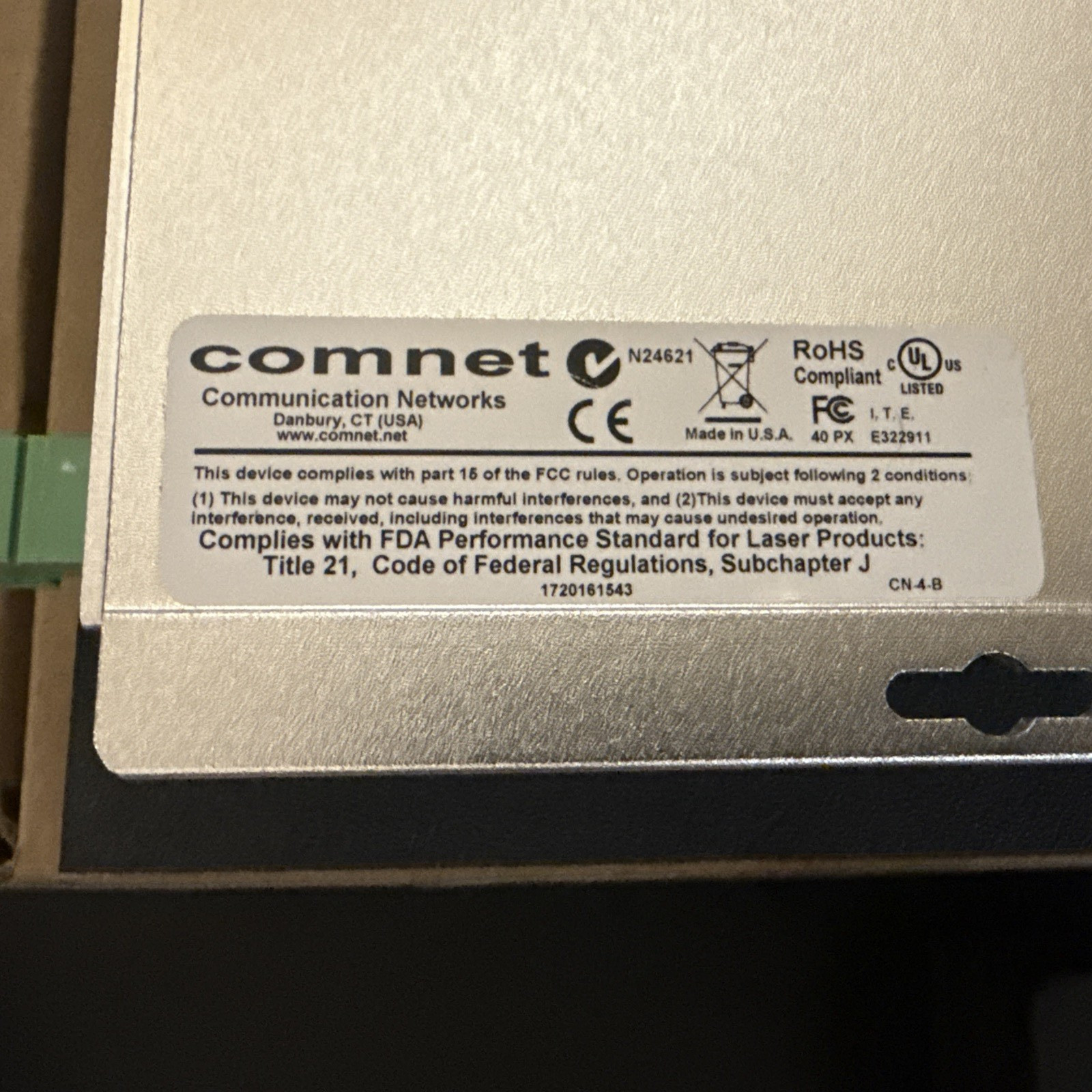 COMMNET DEVICES AND FIBER JUMPER LOT OF 5 PIECES