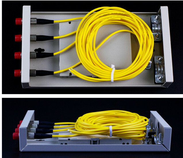 4-port FC fiber optic terminal box thickened 1.0MM full flange + pigtail