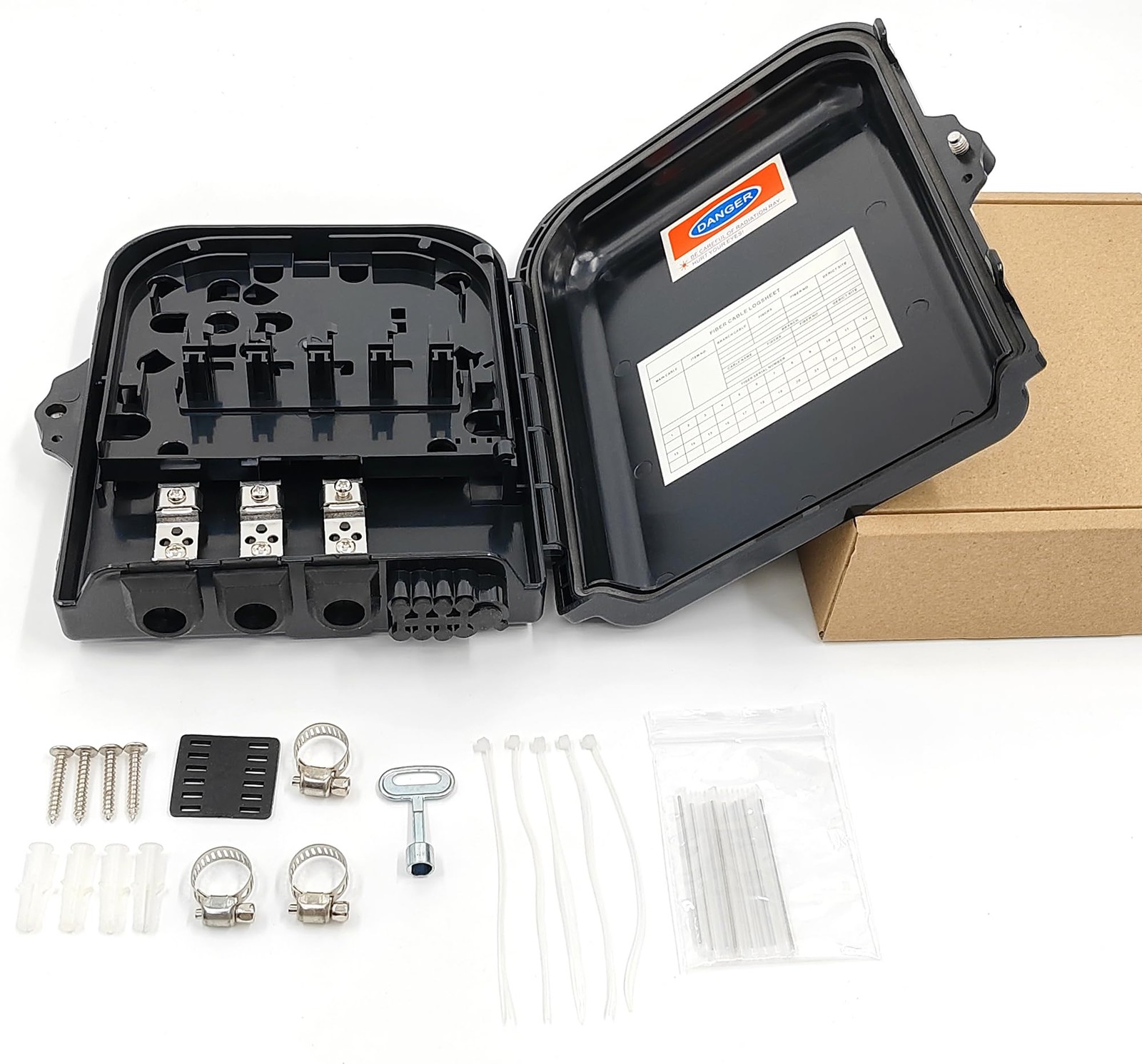 8 Core FTTH Fiber Distribution Enclosure Optical Terminal Box Splitter for SC