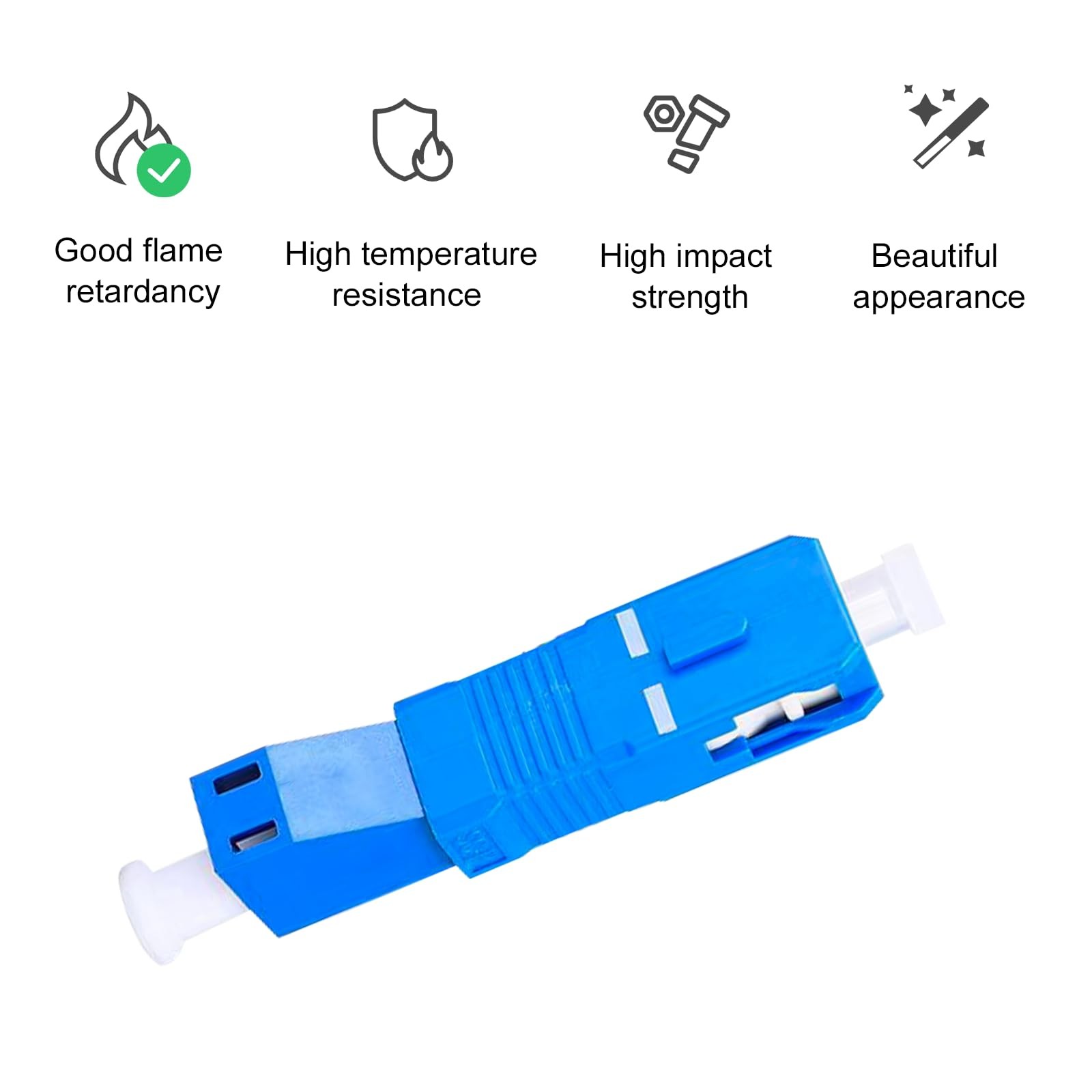 Single Mode SC Male To LC Female Hybrid Optical Fiber Adapter Connector 3 Pack