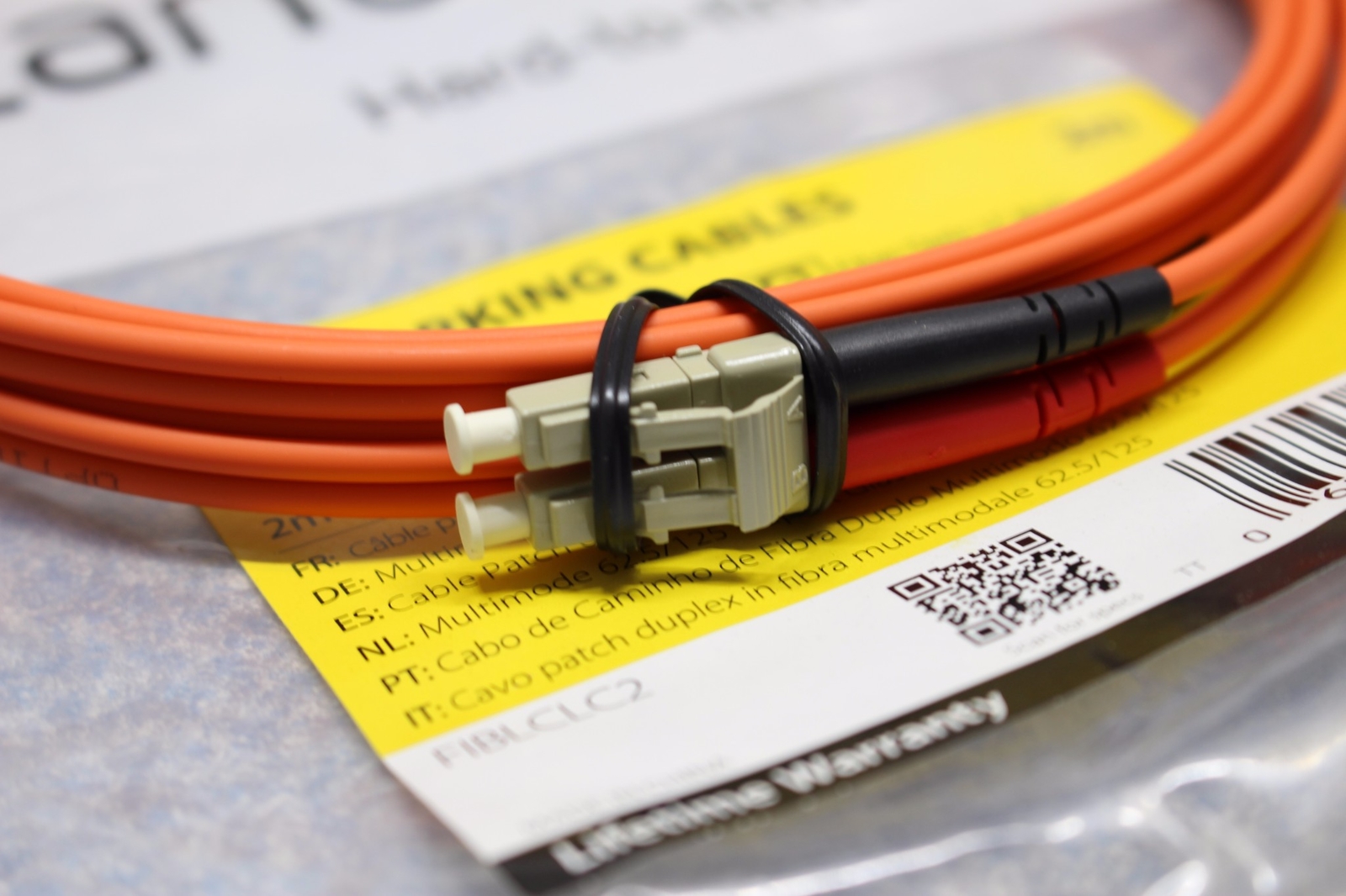 3x Lot- 2M StarTech LC/LC Male Multimode 62.5/125 Duplex Fiber Optic Patch Cable