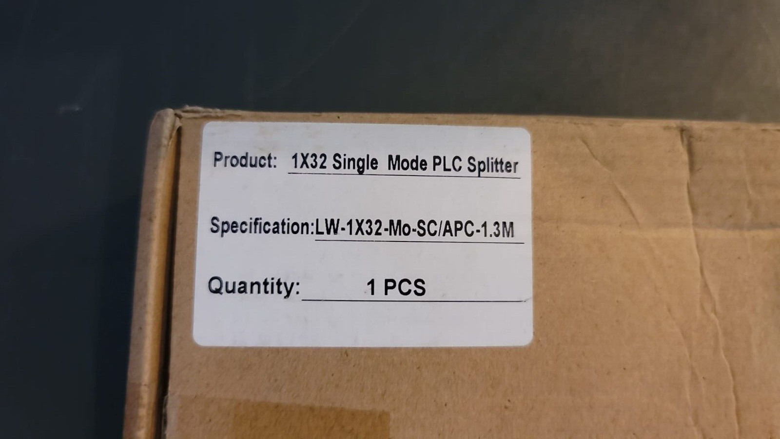 1×32 Single mode PLC Splitter P/N : LW – 1X 32 .MO -SC/ APC -1.3M