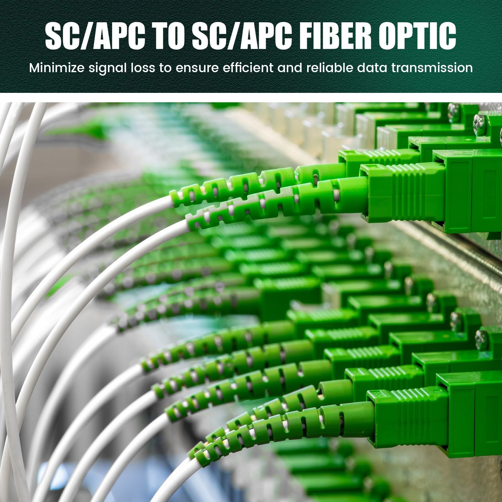 3ft 1M SC/APC to SC/APC Fiber Optic Internet Cable Singlemode 9/125um 10 PCS