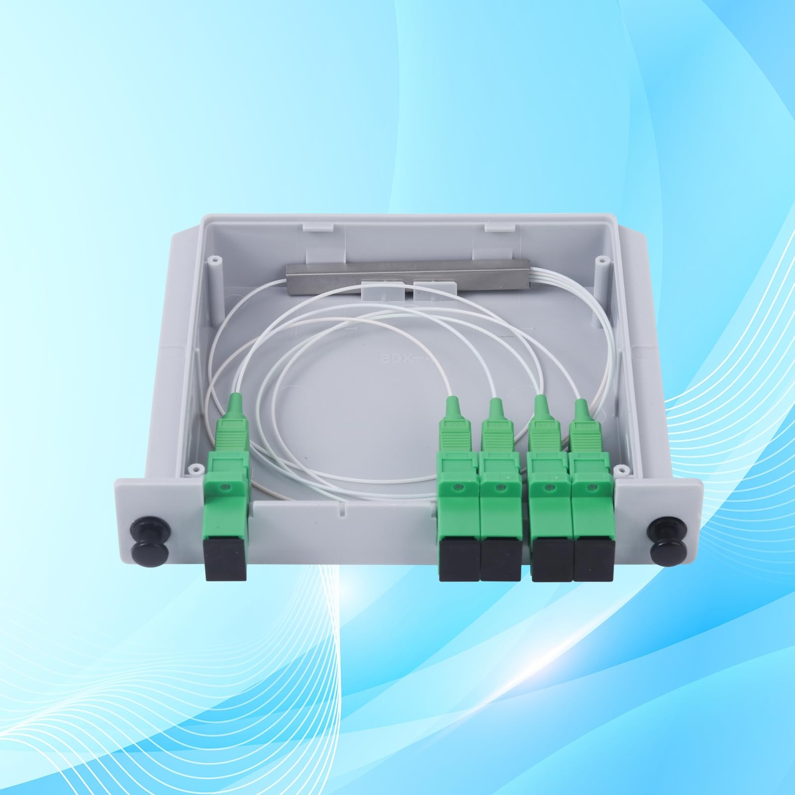 – 1 pc SC/APC 1×4 PLC Fiber Optic Splitter, 1 to 4 SC APC Cassette Card Inser…
