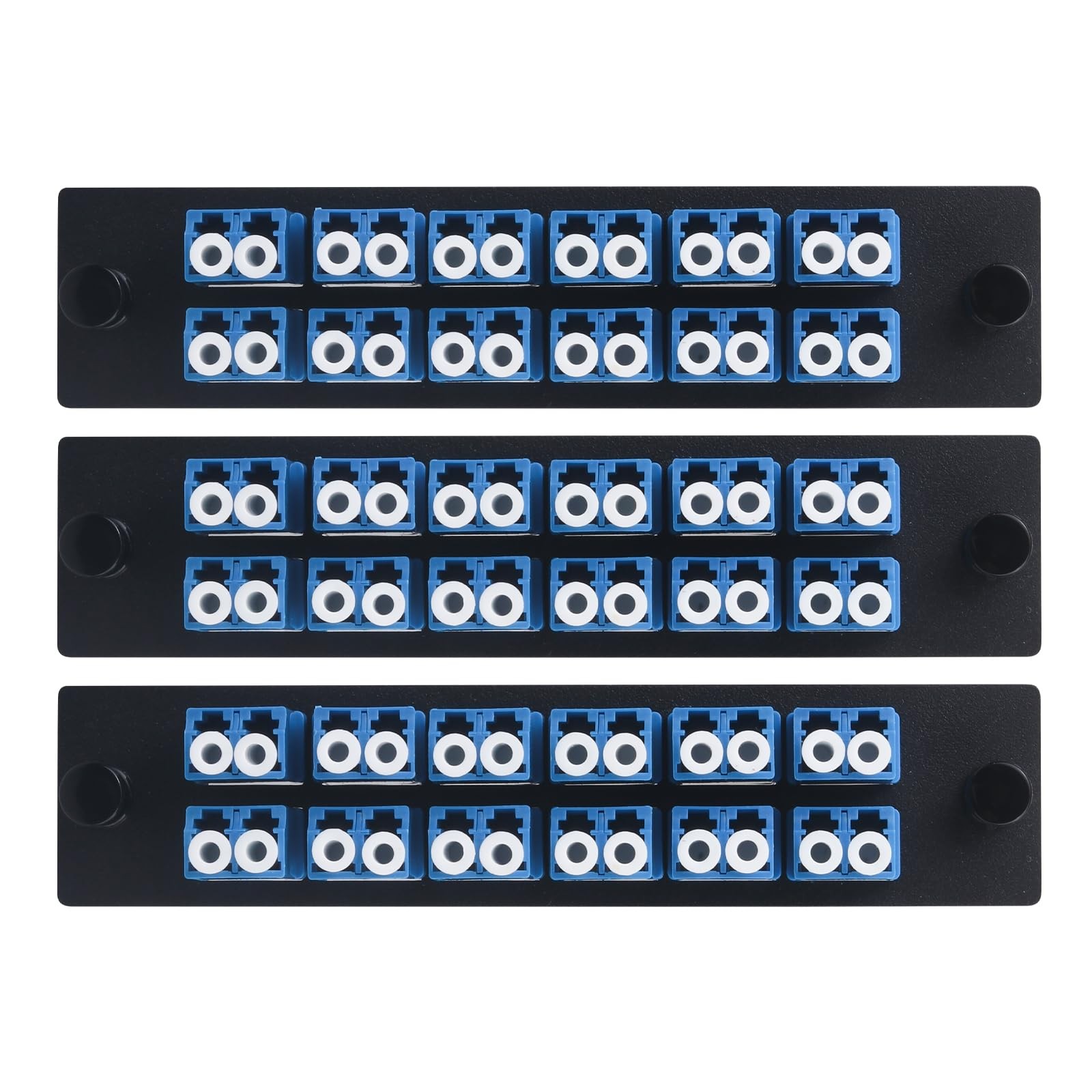 LGX Compatible Fiber Patch Panel 12 Singlemode Blue Duplex LC Adapter 3 PCS