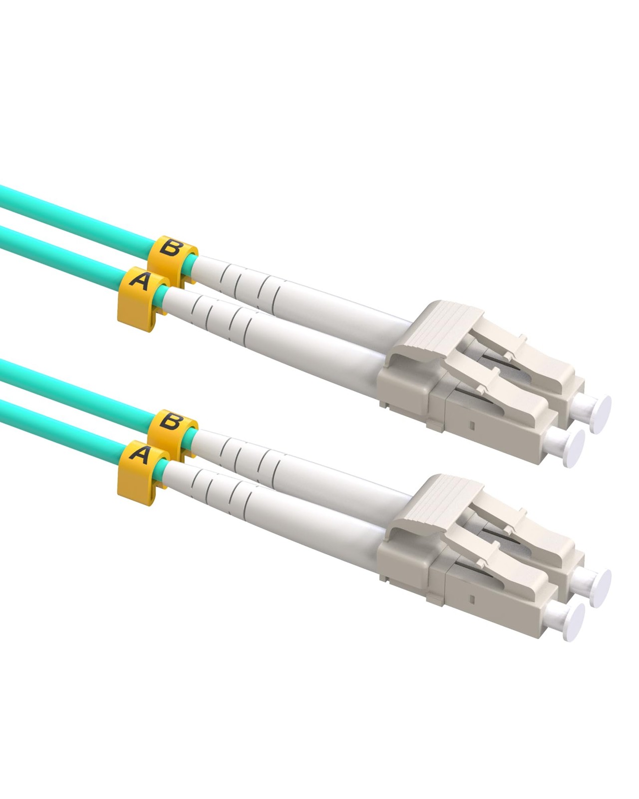 Fiber Patch Cable 10G Gigabit Optical LC to LC Multimode OM3 Duplex 50/125