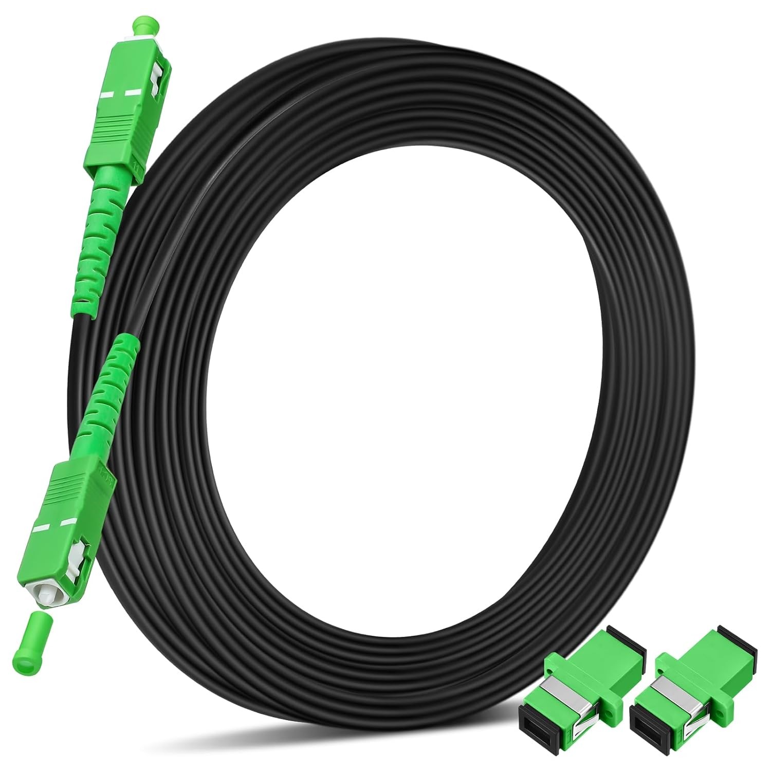 100ft Single Mode SC/APC Fiber Optic Cable OS2 Outdoor Armored 30m Fiber