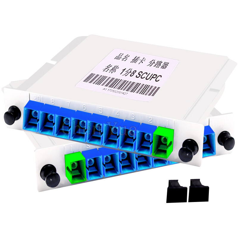1X8 SC Optical Fiber Splitter Cassette Box Single Mode PLC Fiber Optic Splitter