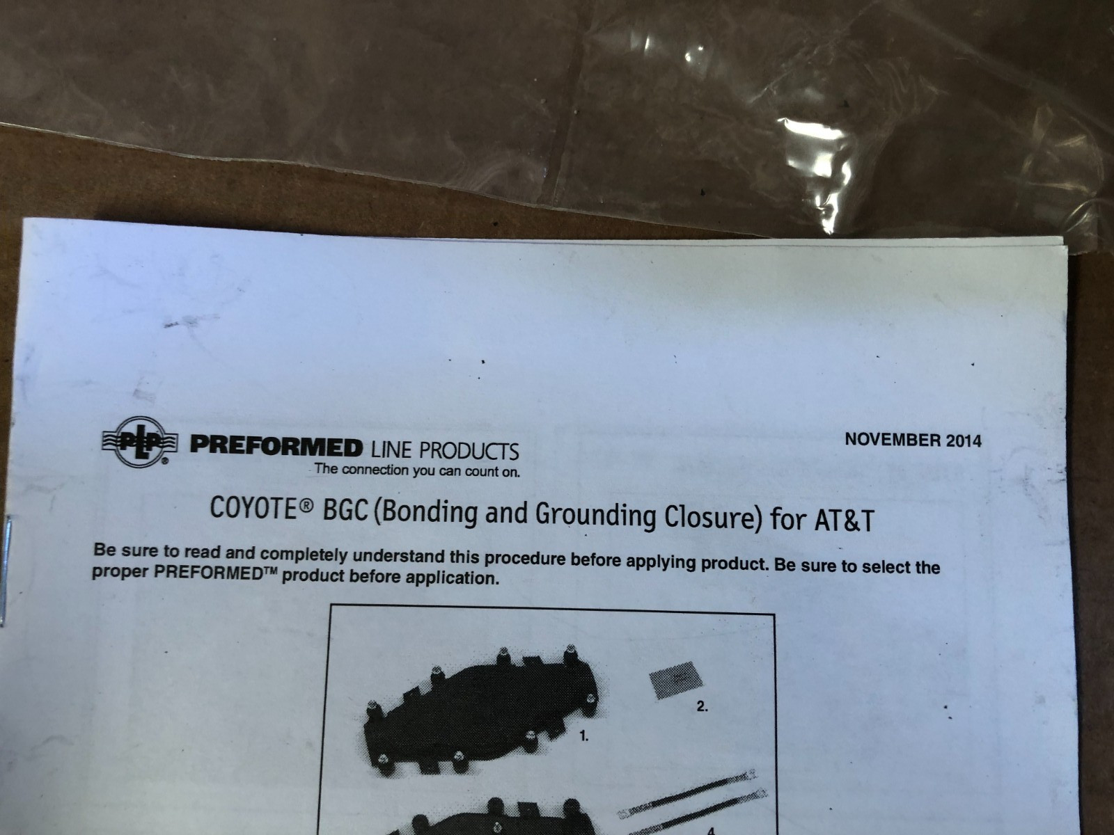 Genuine COYOTE BGC (Bonding & Grounding Closure) NO GROMMET KIT For AT&T New