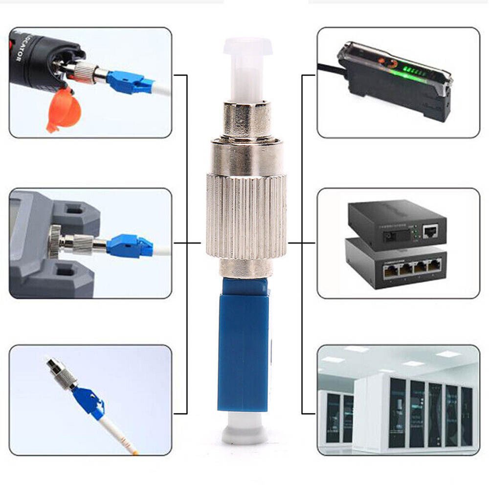 FC Male to LC Female Fiber Optical Connector Convertor Hybrid Fiber Adapter 4pcs
