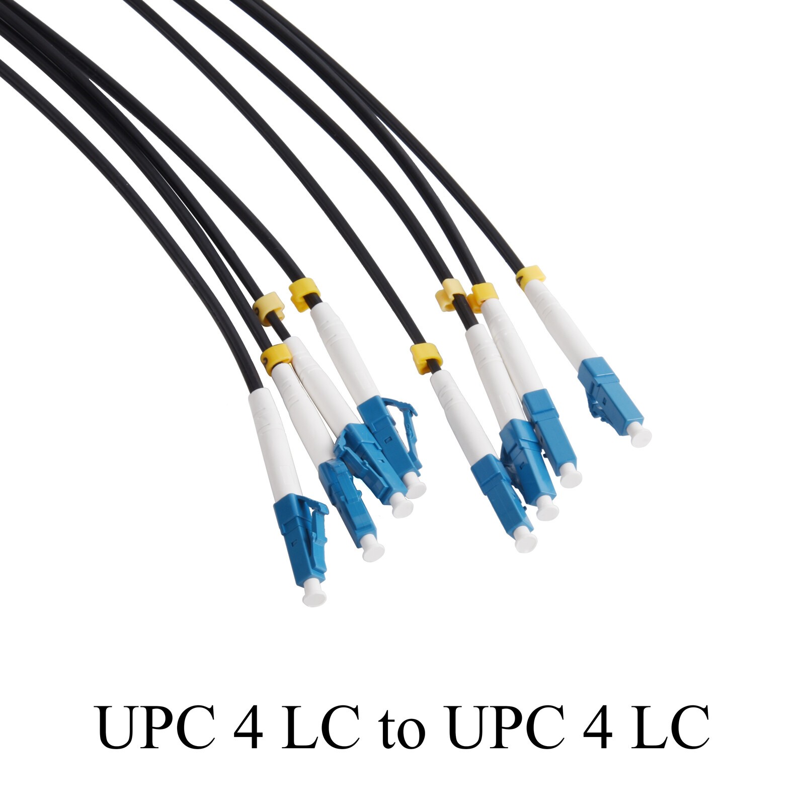 Fiber Optical Patch Cable UPC 4 LC to 4 LC Singlemode 4-Core Indoor 80m/262ft