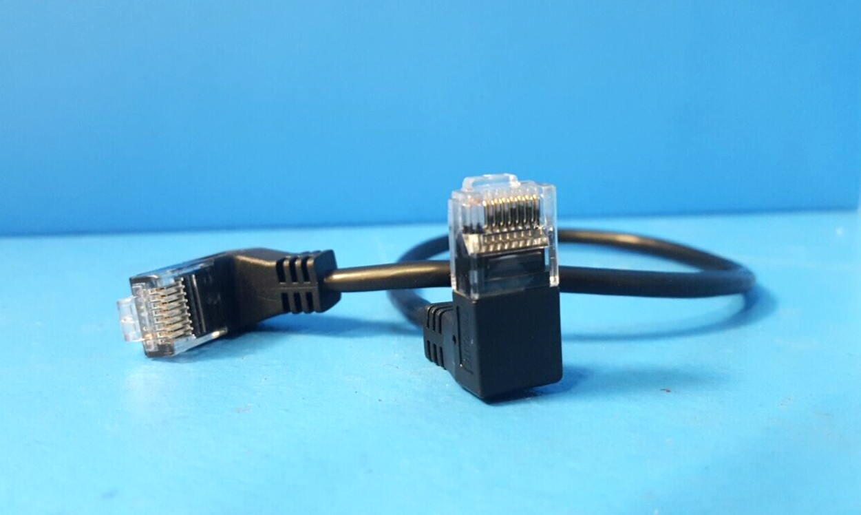 (2 PCS) Cat6 Gigabit Patch Cable, N201-SR1-BK, TRIPP.LITE, 1.00′ (304.8mm)