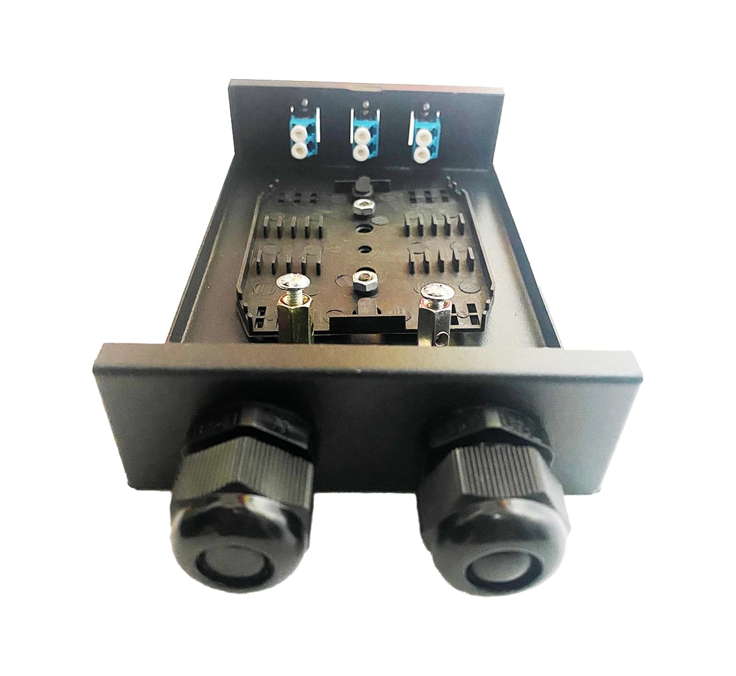 Fiber Optic Wall Mount Box with LC Couplers Single Mode & Multimode Fiber Optic